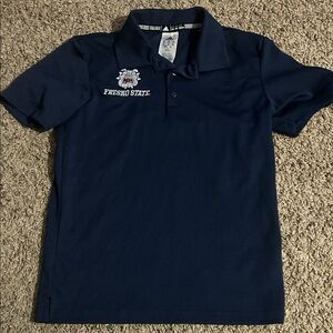 Fresno State women’s Adidas Navy Blue Polo Shirt